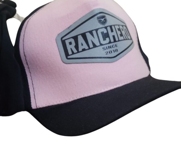 Boné Agrocowntry: Rancheiro-Rosa-aba-preta1