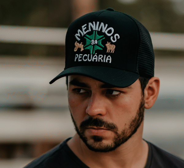 Boné Meninos da Pecuária Preto Agrocowntry Estilo Rural