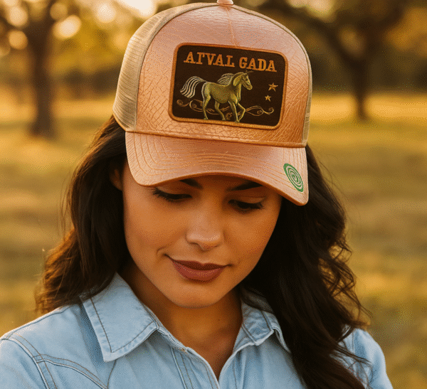 Modelo Bone cavalgalda bege Trucker Premiun