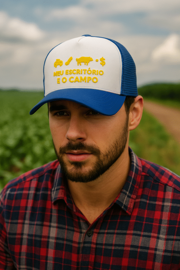 boné top meu escritório e o campo