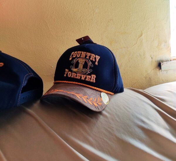 Boné Premium : Cowboy-forever-azul-escuro.