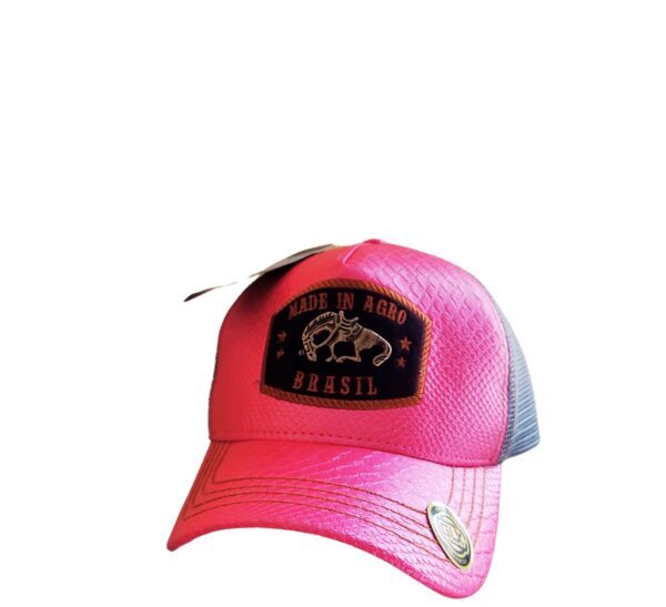Boné Premium :Made im agro brasil Rosa.