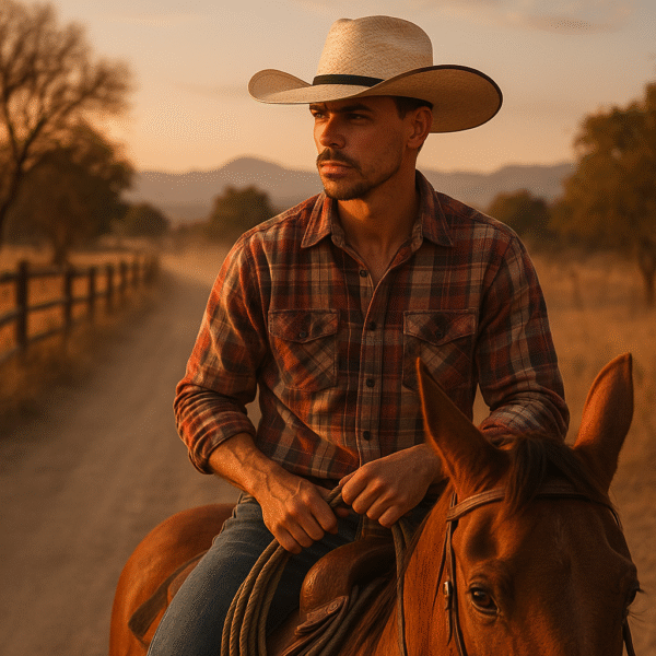 Chapéu de Palha Cowboy Pressão Rural - Autêntico Estilo Americano
