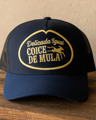 Bone delicada igual coice de mula 1 Boné trucker : Bone-delicada-igual-coice-de-mula