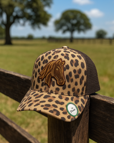 Boné marrom onça estilo contry