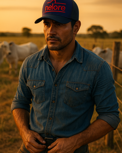 Peão Boné nelore truck Azul royal Peão Boné nelore truck Azul royal